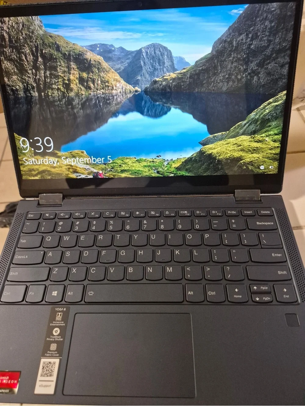 Lenovo Laptop in Dark Gray with Black Keyboard